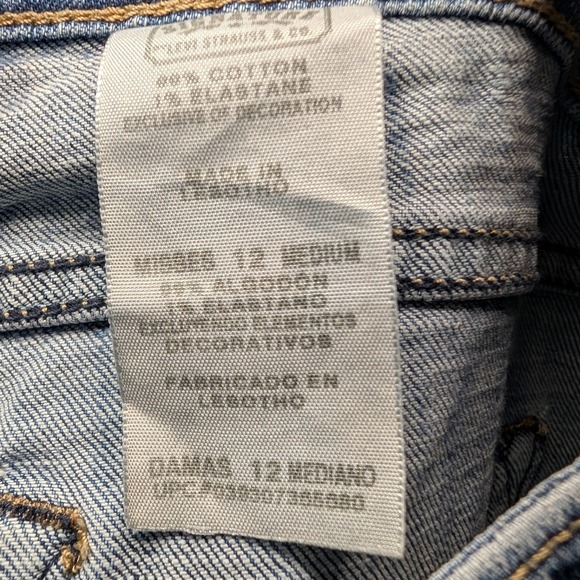 Y2K Levi Strauss Signature Women's Low Rise Bootcut Jeans Blue Denim Size 12 M - Picture 5 of 5